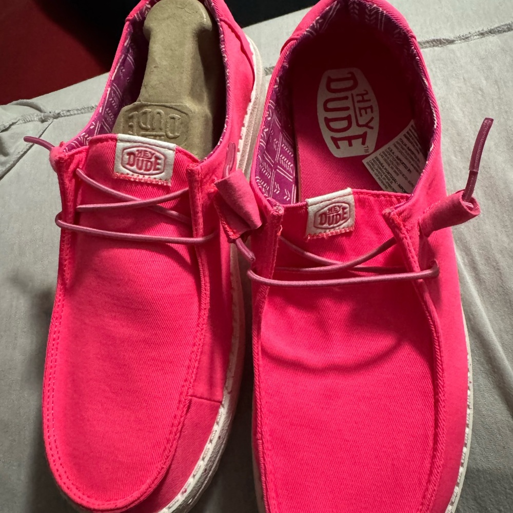 Hey Dude Bright Pink Shoes